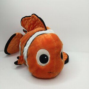 Disney Store Finding Nemo 18" Plush Orange  White Clownfish Stuffed Animal